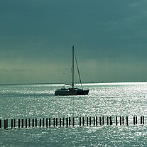 Stimmung an der Landungsbrücke von Ameland