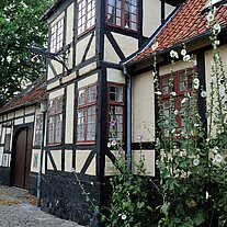 Fachwerkhaus mit Blumen