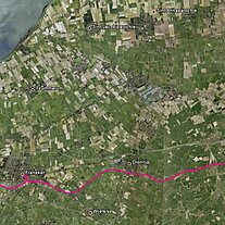 Landkarte nach Leeuwarden