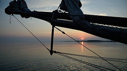 Segeltörn Rügen Møn Sonnenuntergang Klüver