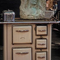 Ofen mit Plastik drauf