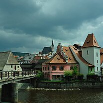 Wolkenstimmung über böhmisch Krummau