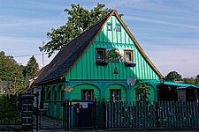 grünes Haus in Ebersbach