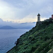 Blick zur Hafeneinfahrt