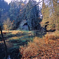 Fluss Kamnitz vor der Grundmühle