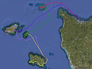Route Segeltörn zu den Kanalinseln 2012