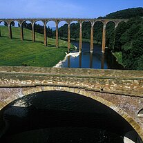zwei Brücken über den Tweed Leaderfoot Viaduct