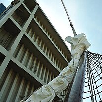 hochgezogene Brücke